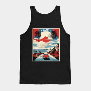 France Vintage Poster Tourism Tank Top